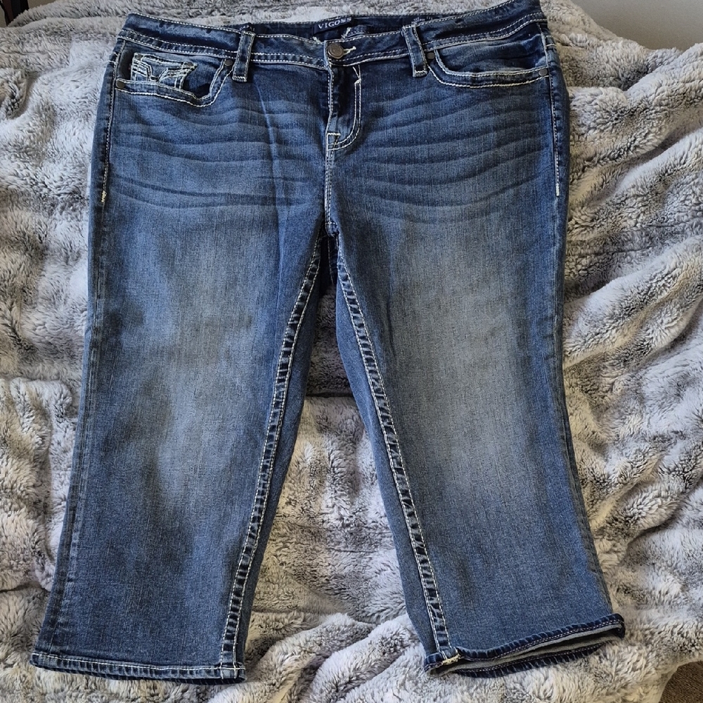 VIGOSS Women's Blue Cropped Jeans